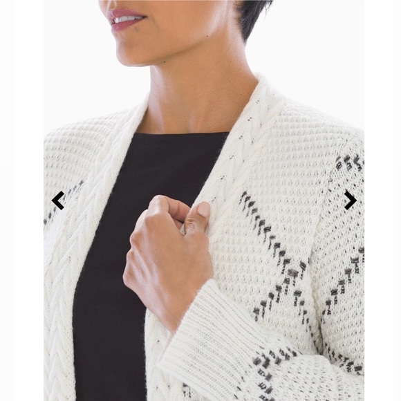 EUC | Soma | Lurex Windowpane Sweater Ivory | Size XS - Picture 6 of 12